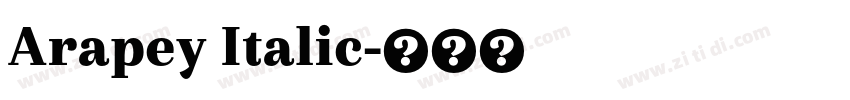Arapey Italic字体转换